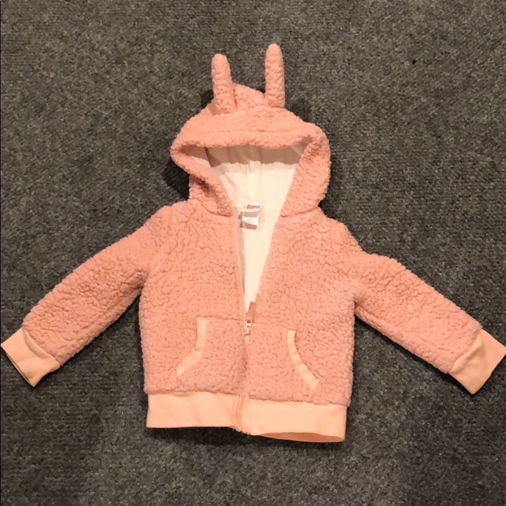 Pink fluffy toddler zippy